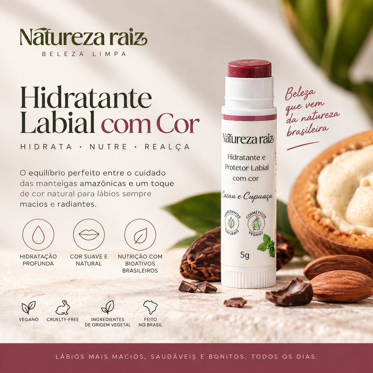 Hidratante Labial com Cor