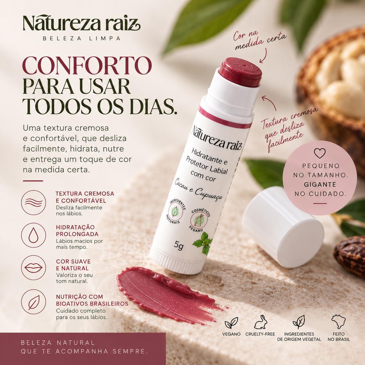 Hidratante Labial com Cor