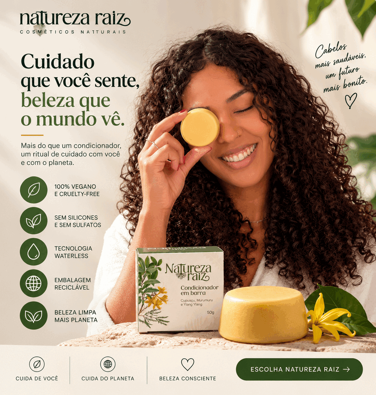Cupuaçu, Murumuru, and Ylang Ylang Conditioner Bar 50g