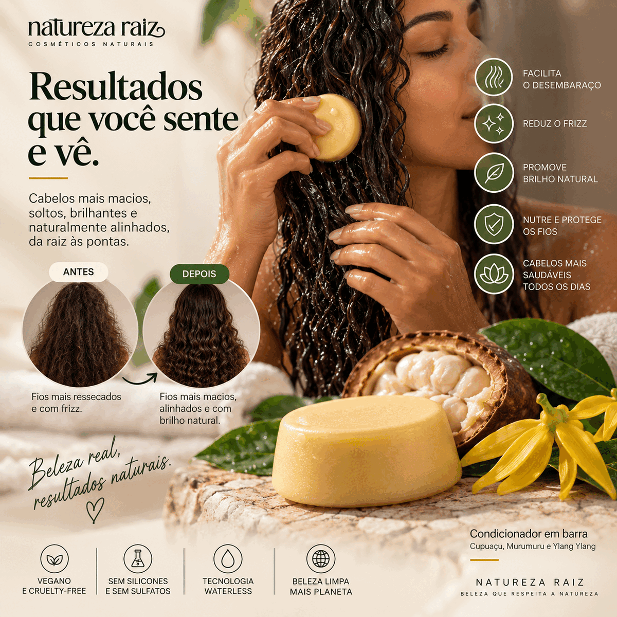 Cupuaçu, Murumuru, and Ylang Ylang Conditioner Bar 50g